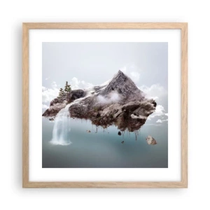 Een poster in een licht eiken lijst - Gezien met het oog van een surrealist - 40x40 cm