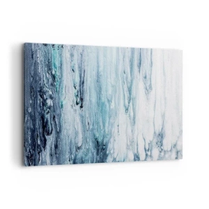 Schilderen op canvas - Blauwe ijspegels - 100x70 cm