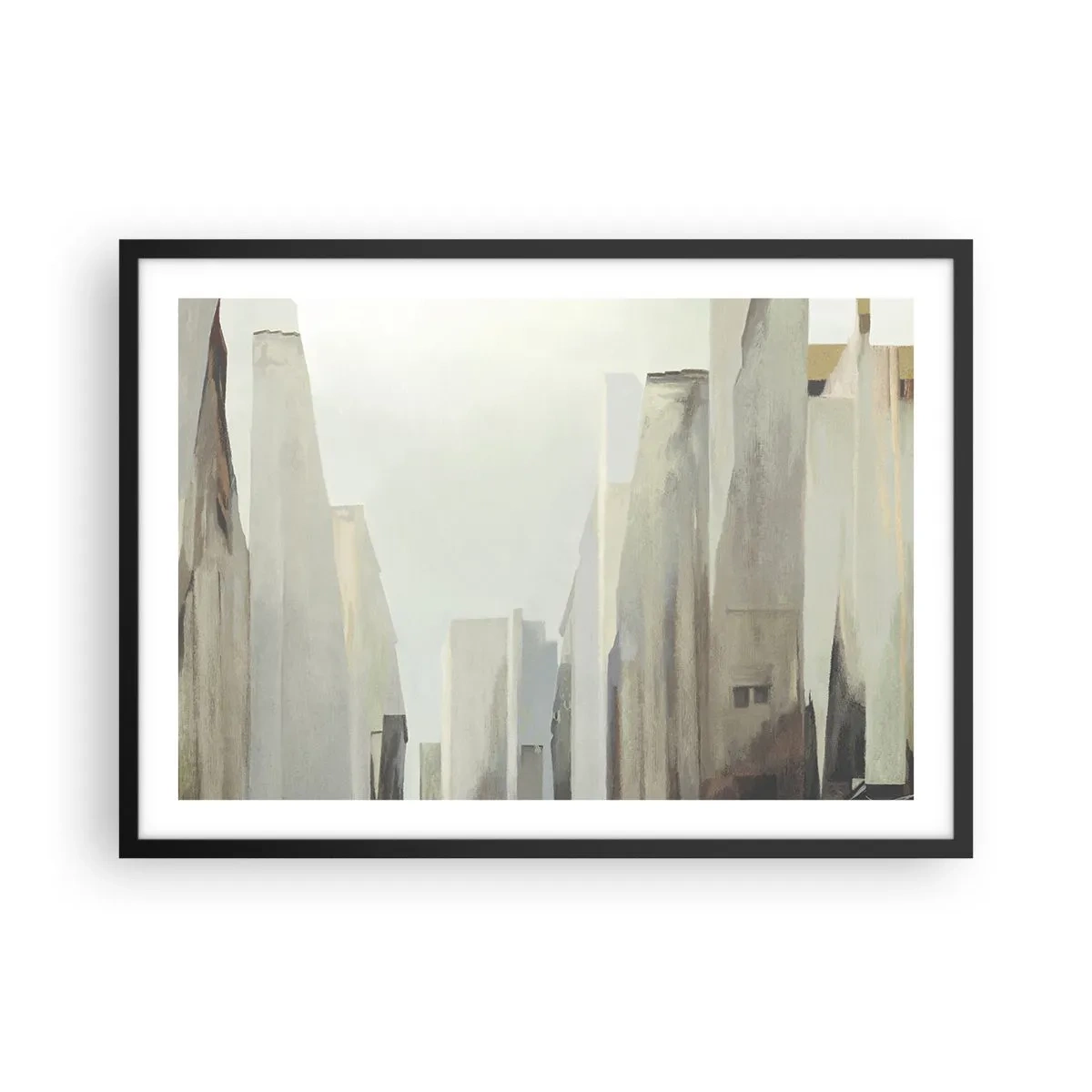 Poster in een zwarte lijst - Droom over de stad - 70x50 cm