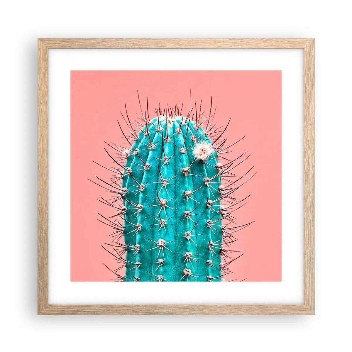 Een poster in een licht eiken lijst - Kijk gewoon - 40x40 cm