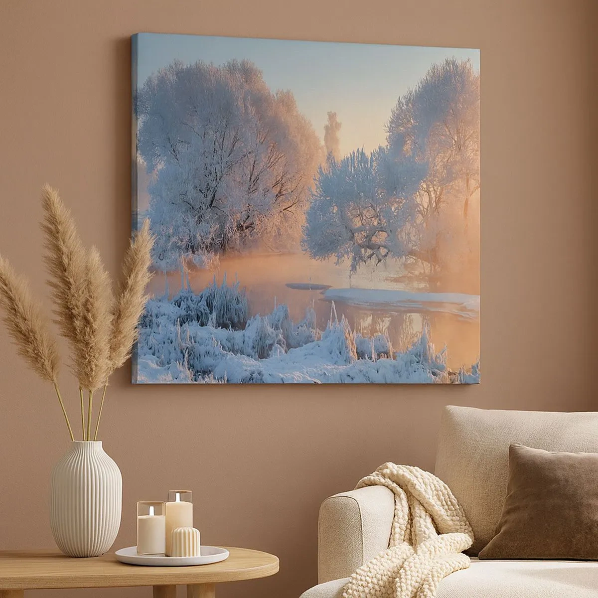 Schilderen op canvas - Alles in het kristal schijnt in de zon - 30x30 cm