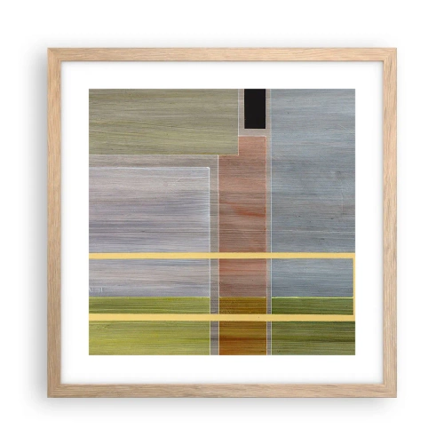 Een poster in een licht eiken lijst - Eenvoudig en rustig - 40x40 cm