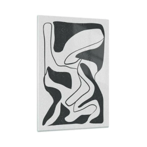 Schilderen op glas - Abstract doolhofplezier - 70x100 cm