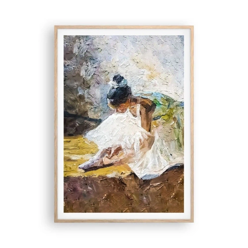 Een poster in een licht eiken lijst - Naar een schilderij van Degas - 70x100 cm