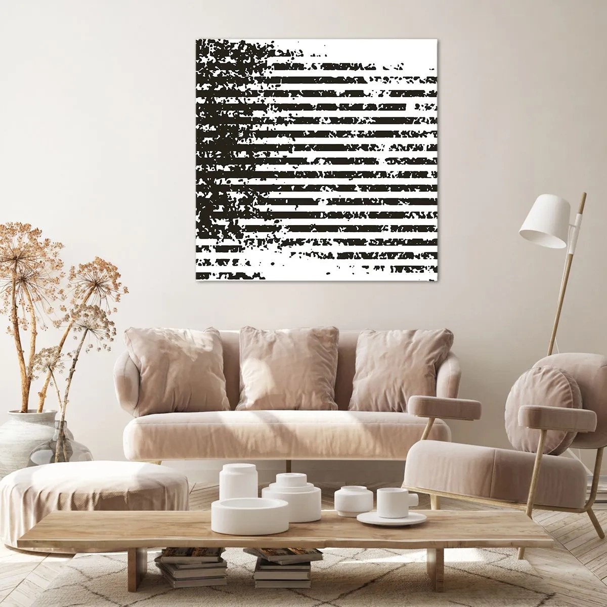 Schilderen op canvas - Ritme en ruis - 30x30 cm