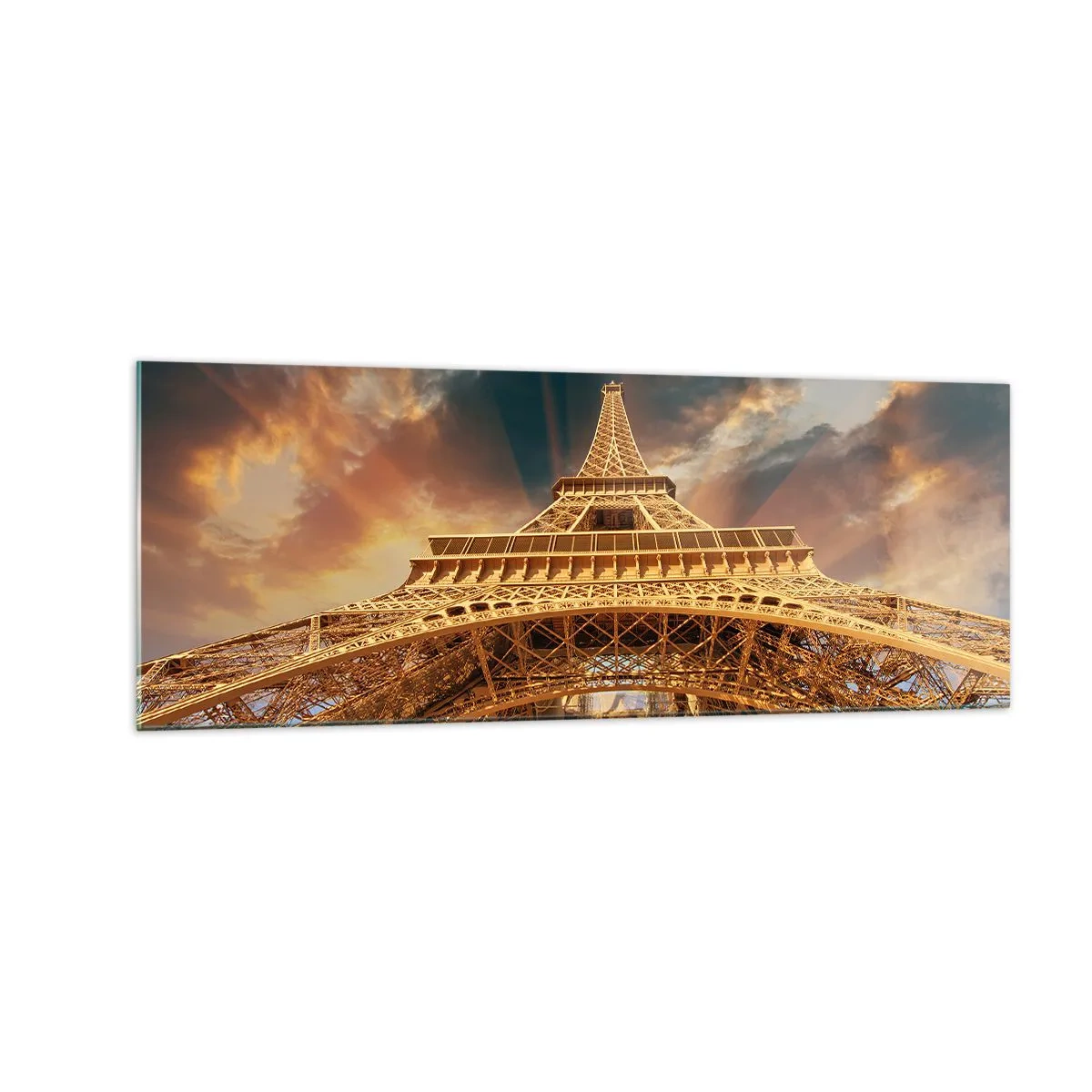 Schilderen op glas - Hoe de mensheid de hemel bereikte - 140x50 cm