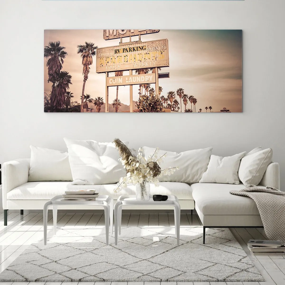 Schilderen op glas - Hier staat de tijd stil - 100x40 cm