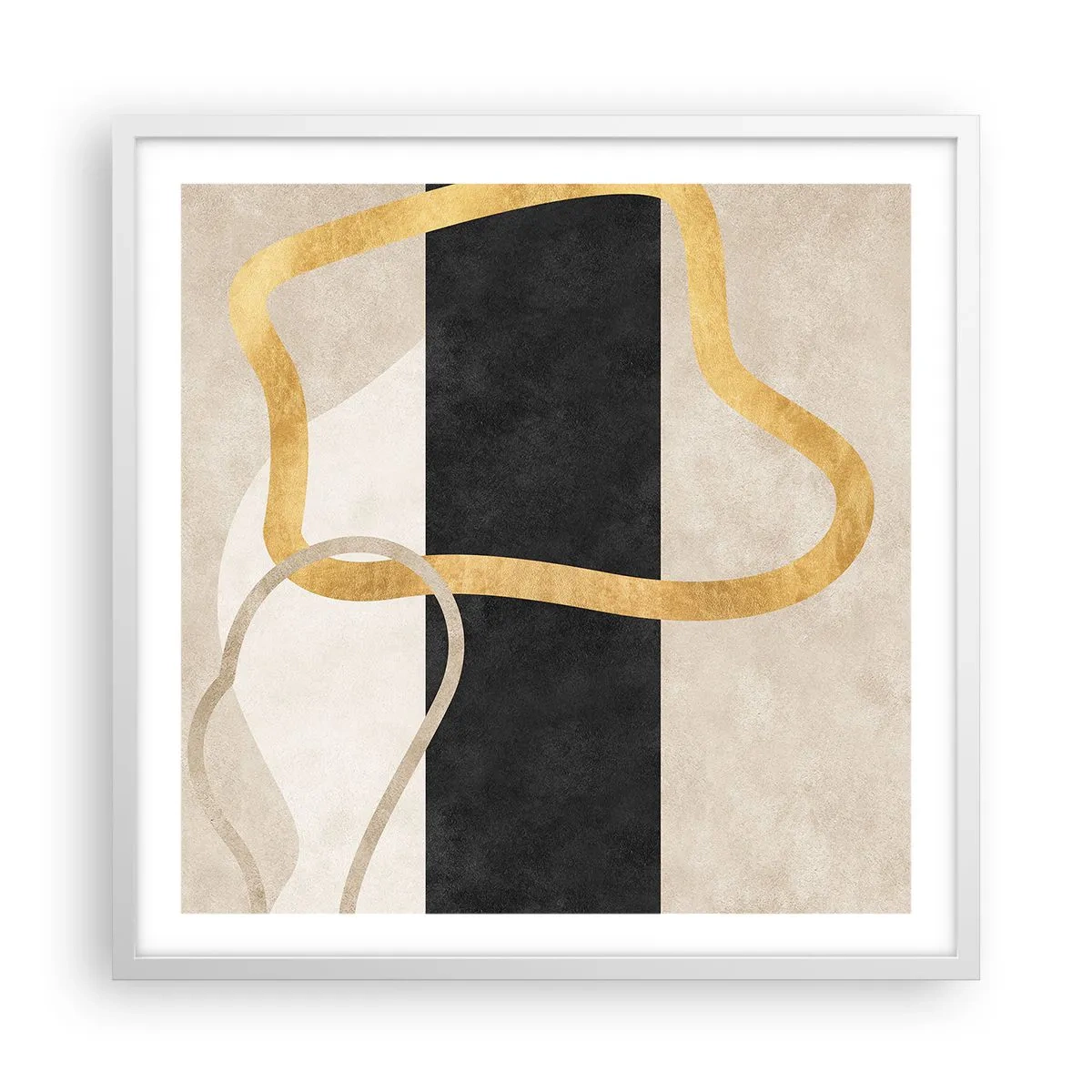 Poster in een witte lijst - Verwarde vormen - 60x60 cm