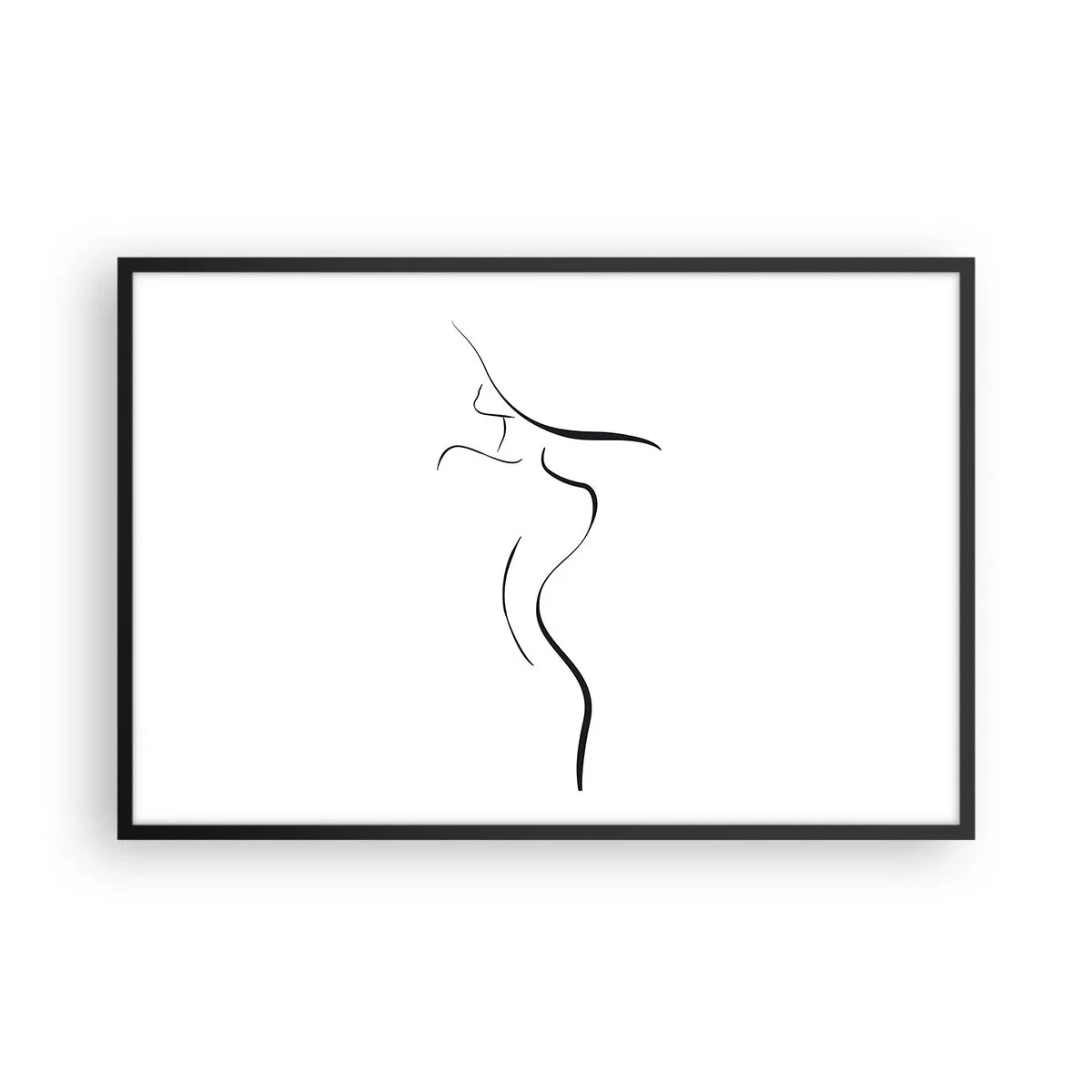 Poster in een zwarte lijst - Ongrijpbaar als een golf - 91x61 cm