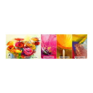 Fotobehang Monster Zelfklevend Deluxe Sticker - Niet alleen rood - Bloemen, Klaprozen, Tuin - 100x30 cm
