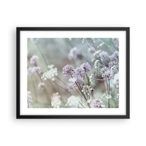 Poster in een zwarte lijst - Zoete filigrane kruiden - 50x40 cm
