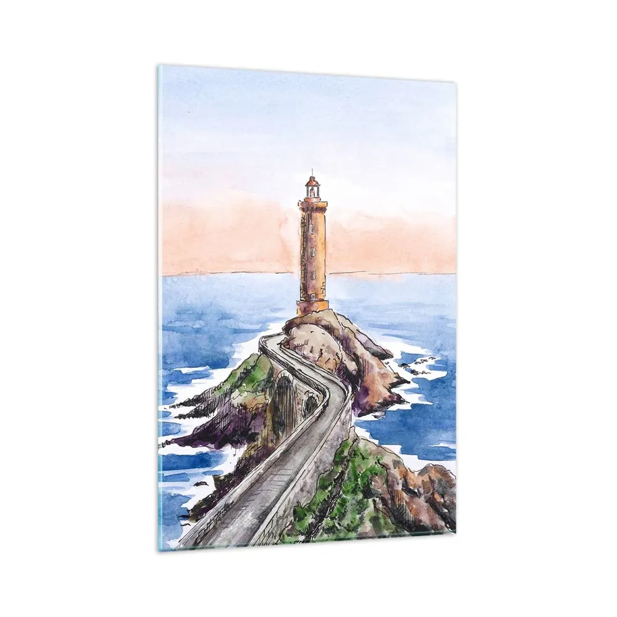 Schilderen op glas - Kijkend naar de zee - 80x120 cm