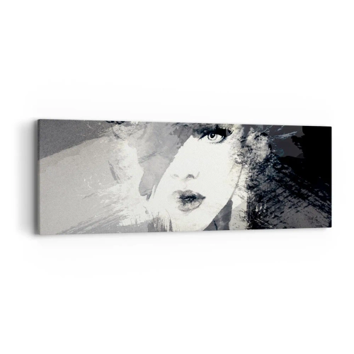 Schilderen op canvas - Achter een grijze sluier - 90x30 cm