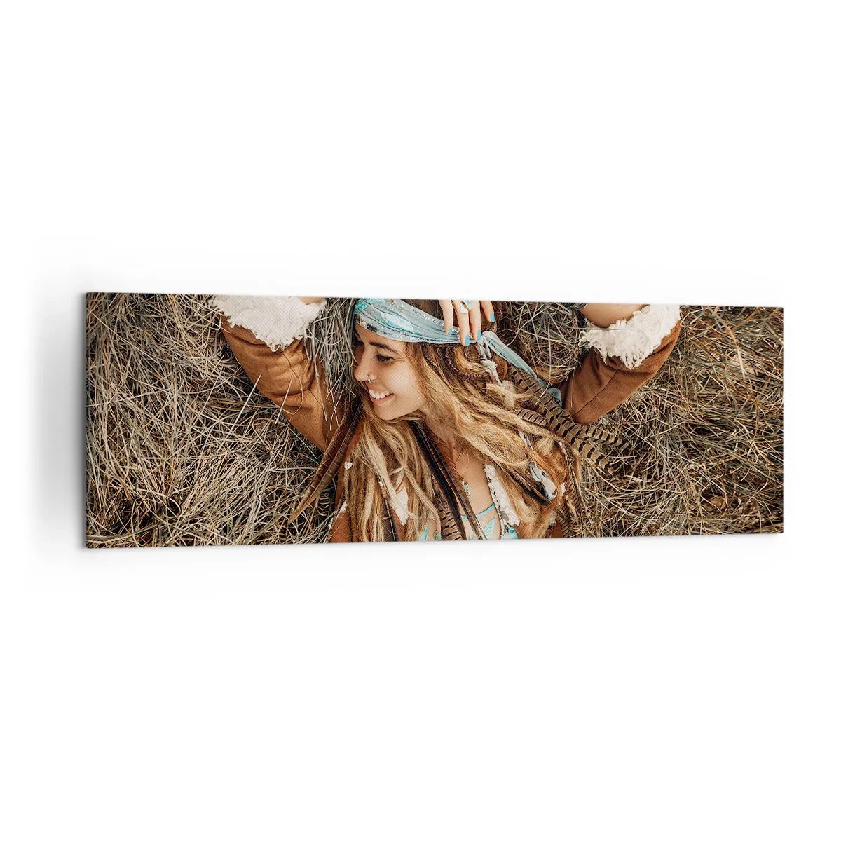 Schilderen op canvas - Op weg naar de zomer van de liefde - 160x50 cm