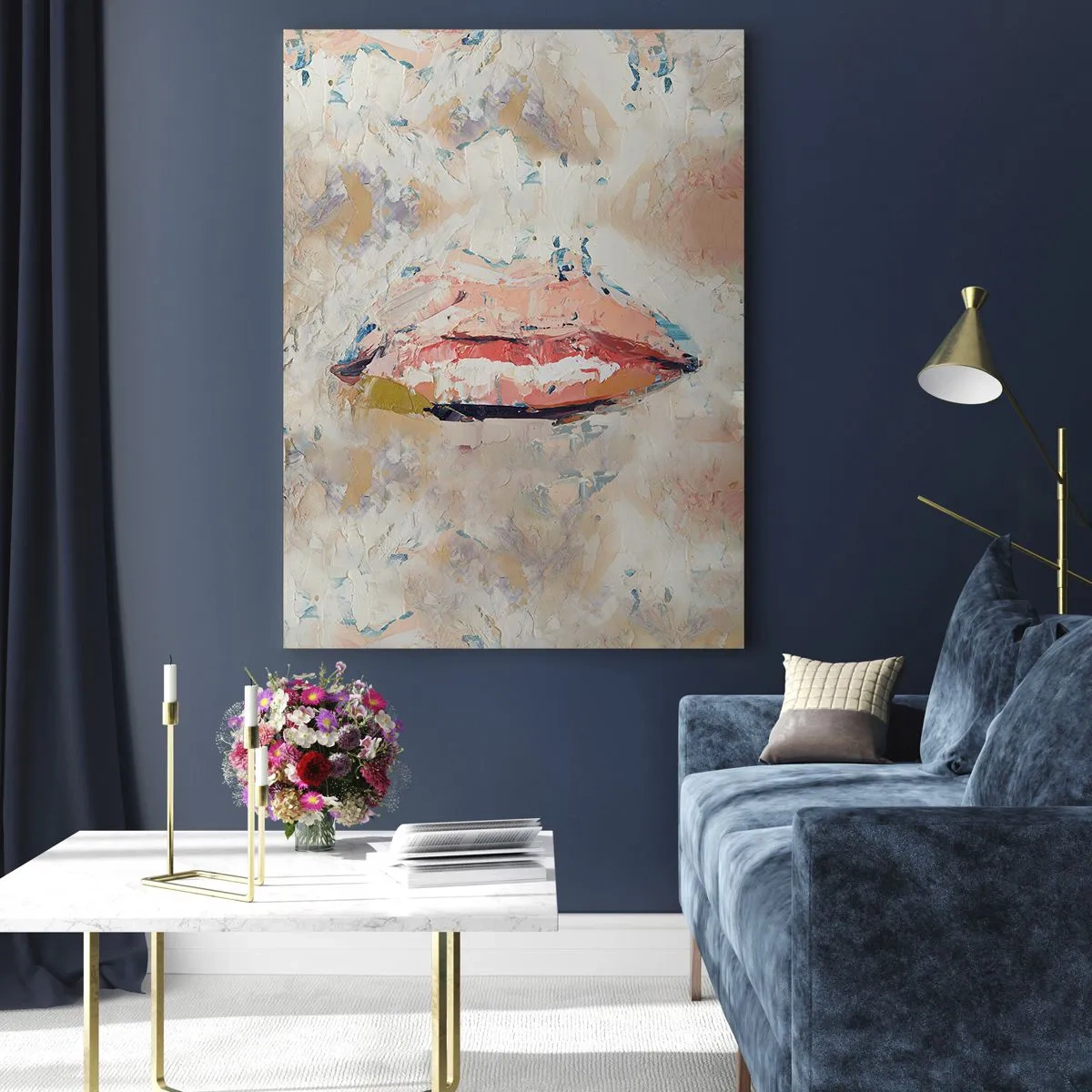 Schilderen op glas - Het wekt de zintuigen - 50x70 cm