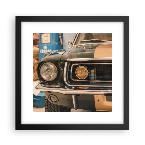 Poster in een zwarte lijst - Ontmoeting met een legende - 30x30 cm