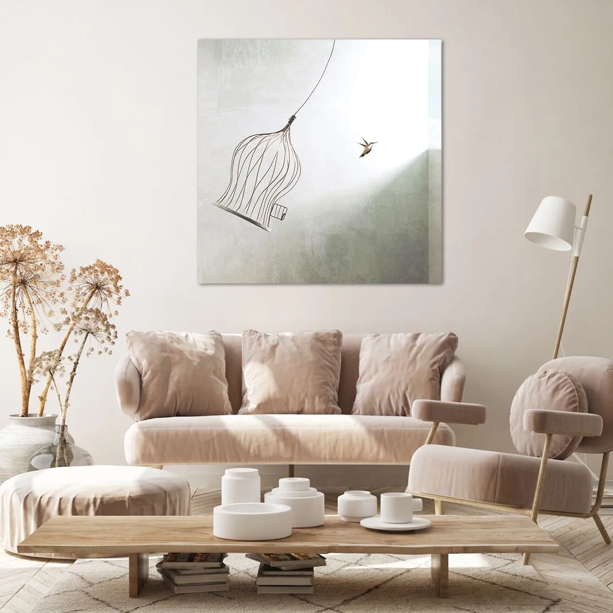 Schilderen op canvas - In je element - 60x60 cm