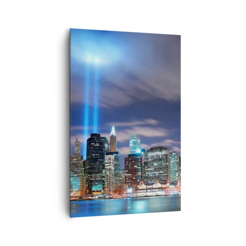 Schilderen op canvas - De hemel met het licht bereiken - 80x120 cm