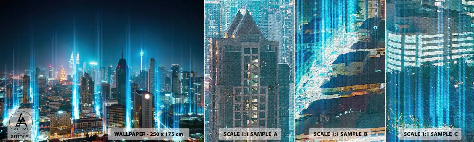 Fotobehang Monster Premium Canvas - Op z'n Berlijns naar de hemel - Stad, Architectuur, Reizen - 100x30 cm