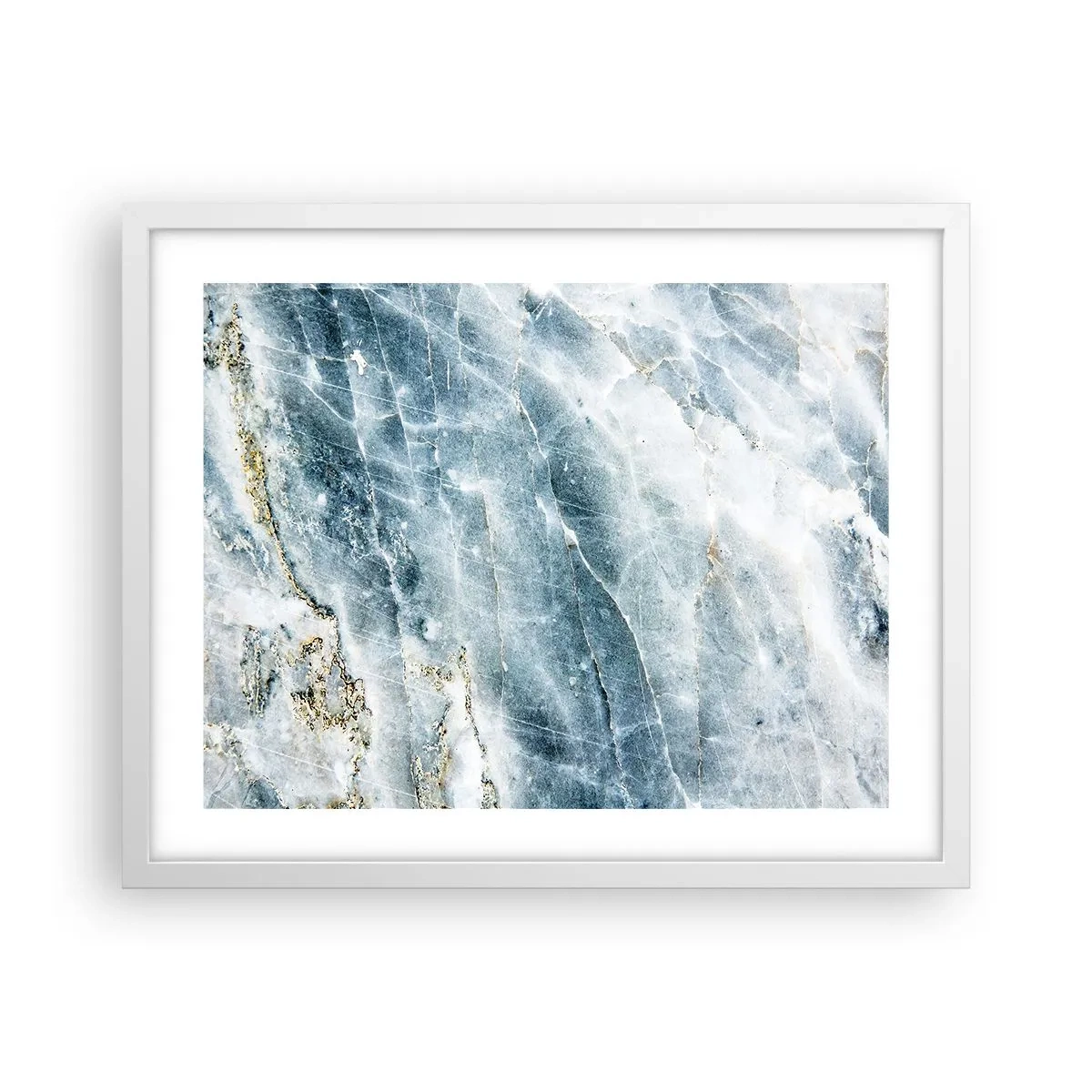 Poster in een witte lijst - Ijs wereld - 50x40 cm