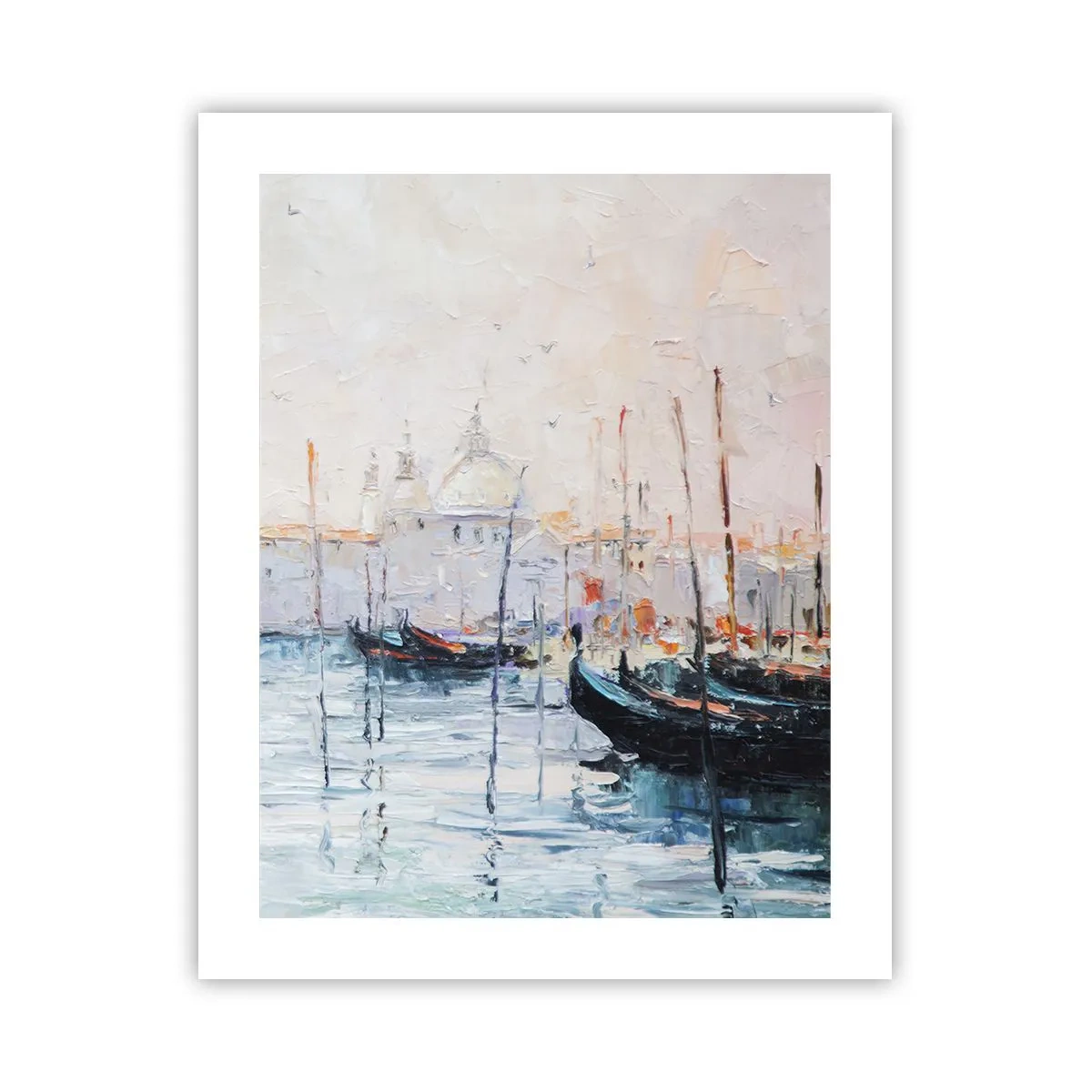 Poster - Achter het water, achter de mist - 40x50 cm
