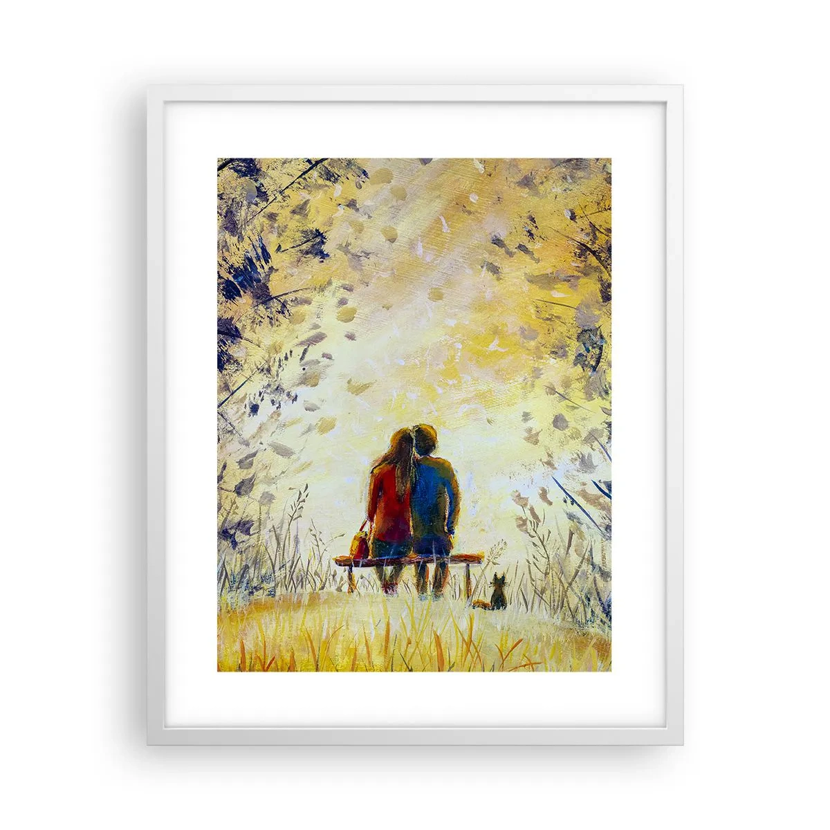 Poster in een witte lijst - Een magisch moment - 40x50 cm