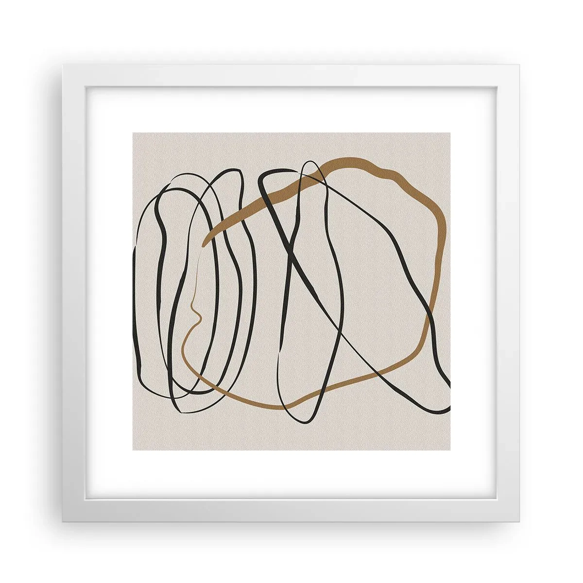 Poster in een witte lijst - Compositie – loopdans - 30x30 cm