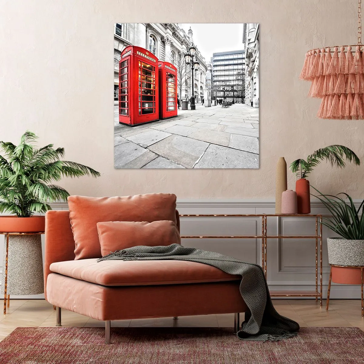 Schilderen op canvas - Welkom in Londen - 70x70 cm