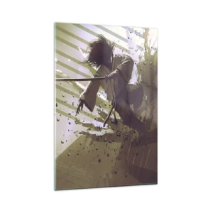 Schilderen op glas - En je kunt een samoerai zijn - 80x120 cm