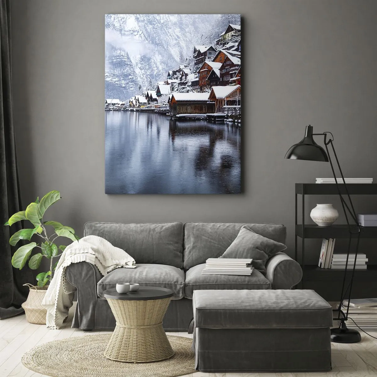 Schilderen op canvas - In winterdecoratie - 50x70 cm