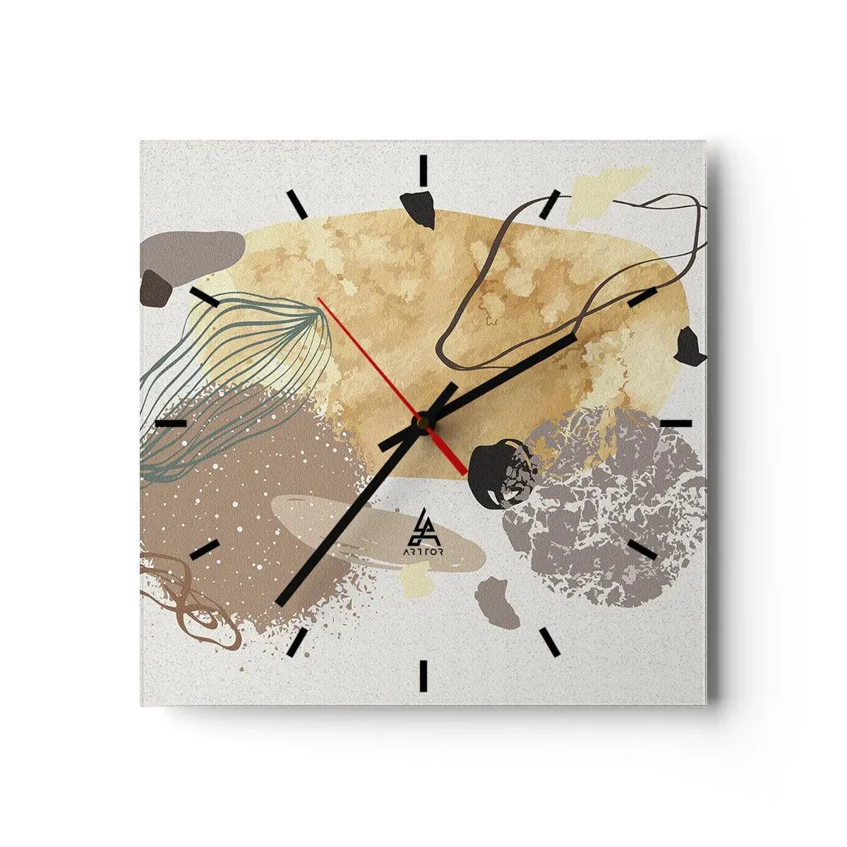 Wandklok - Klok - Toegepaste plumcologie - 30x30 cm