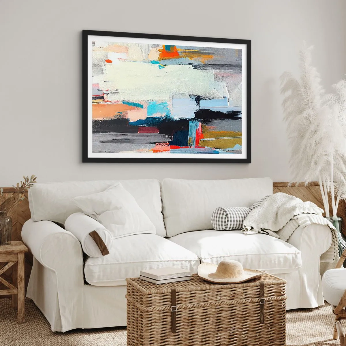 Poster in een zwarte lijst - Is er een methode? - 100x70 cm