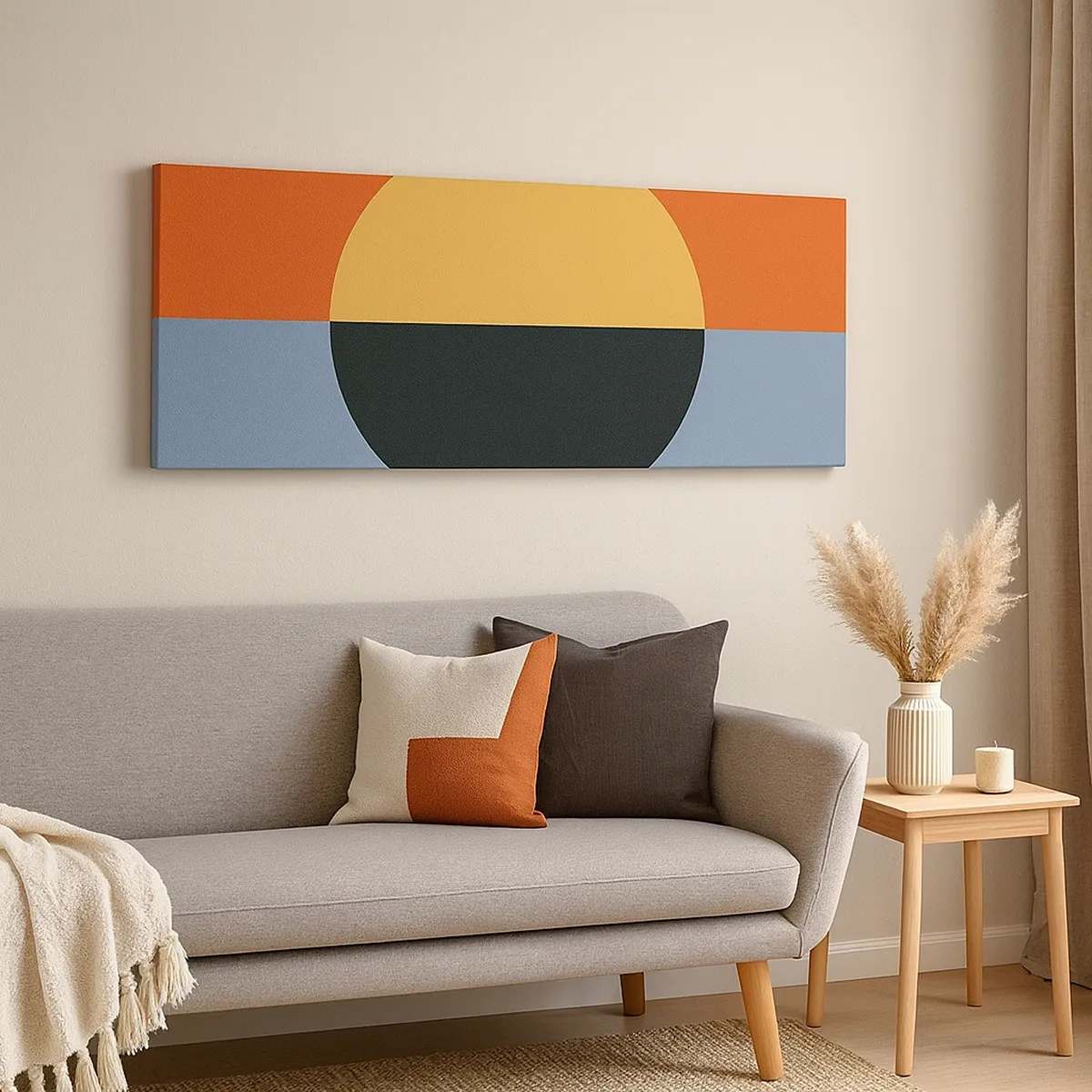 Schilderen op canvas - Een compositie van warmte en koelte - 30x30 cm