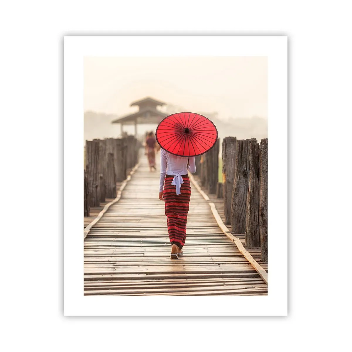Poster - Op de oude brug - 40x50 cm