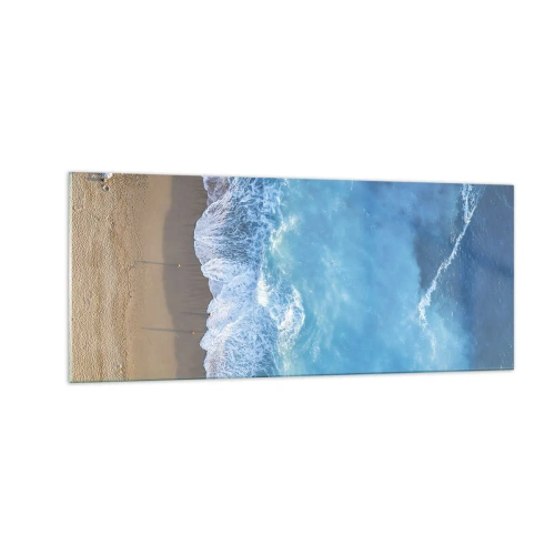 Schilderen op glas - De kracht van blauw - 100x40 cm