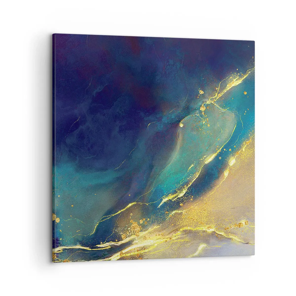 Schilderen op canvas - De gouden poel - 50x50 cm