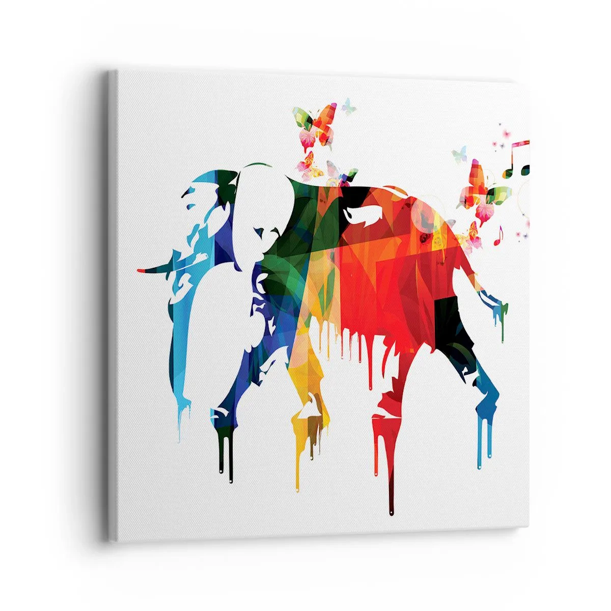 Schilderen op canvas - Iedereen kan dansen - 30x30 cm