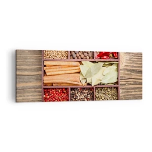 Schilderen op canvas - Volgorde van vormen, boeket van aroma's - 140x50 cm