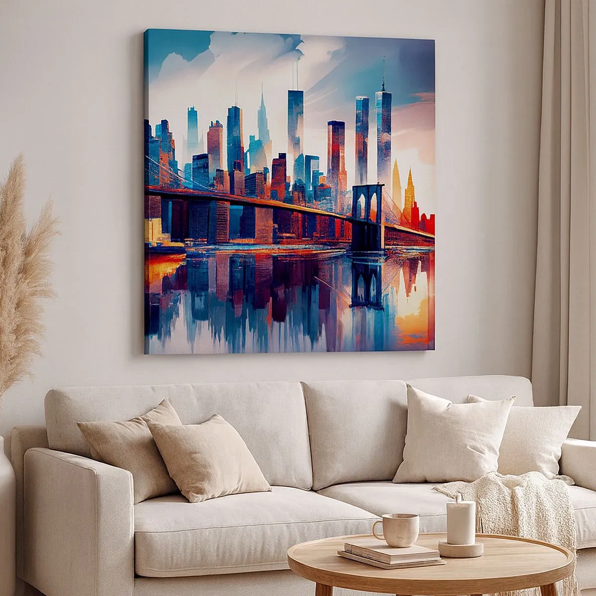 Schilderen op canvas - Een droomachtig New York - 30x30 cm