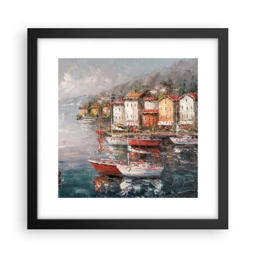 Poster in een zwarte lijst - Romantisch toevluchtsoord - 30x30 cm