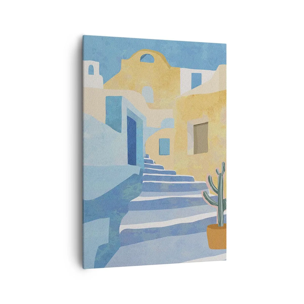 Schilderen op canvas - Een dag in een Arabische stad - 70x100 cm