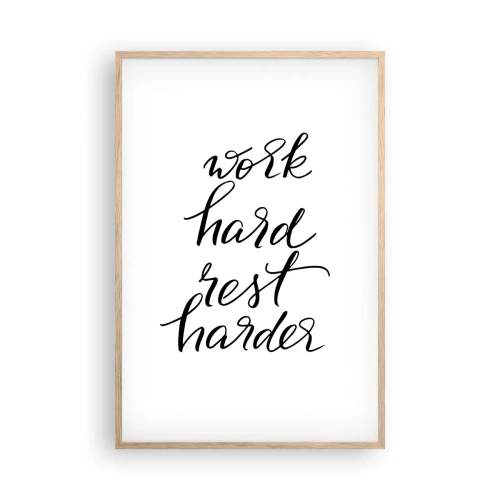 Een poster in een licht eiken lijst - Levensbalans - 61x91 cm