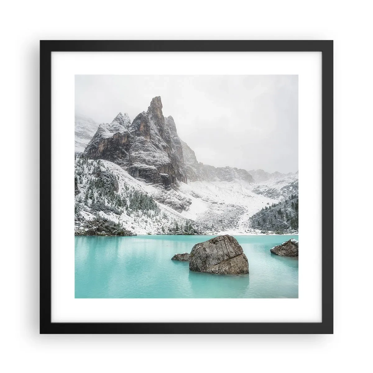 Poster in een zwarte lijst - Bewakend - 40x40 cm
