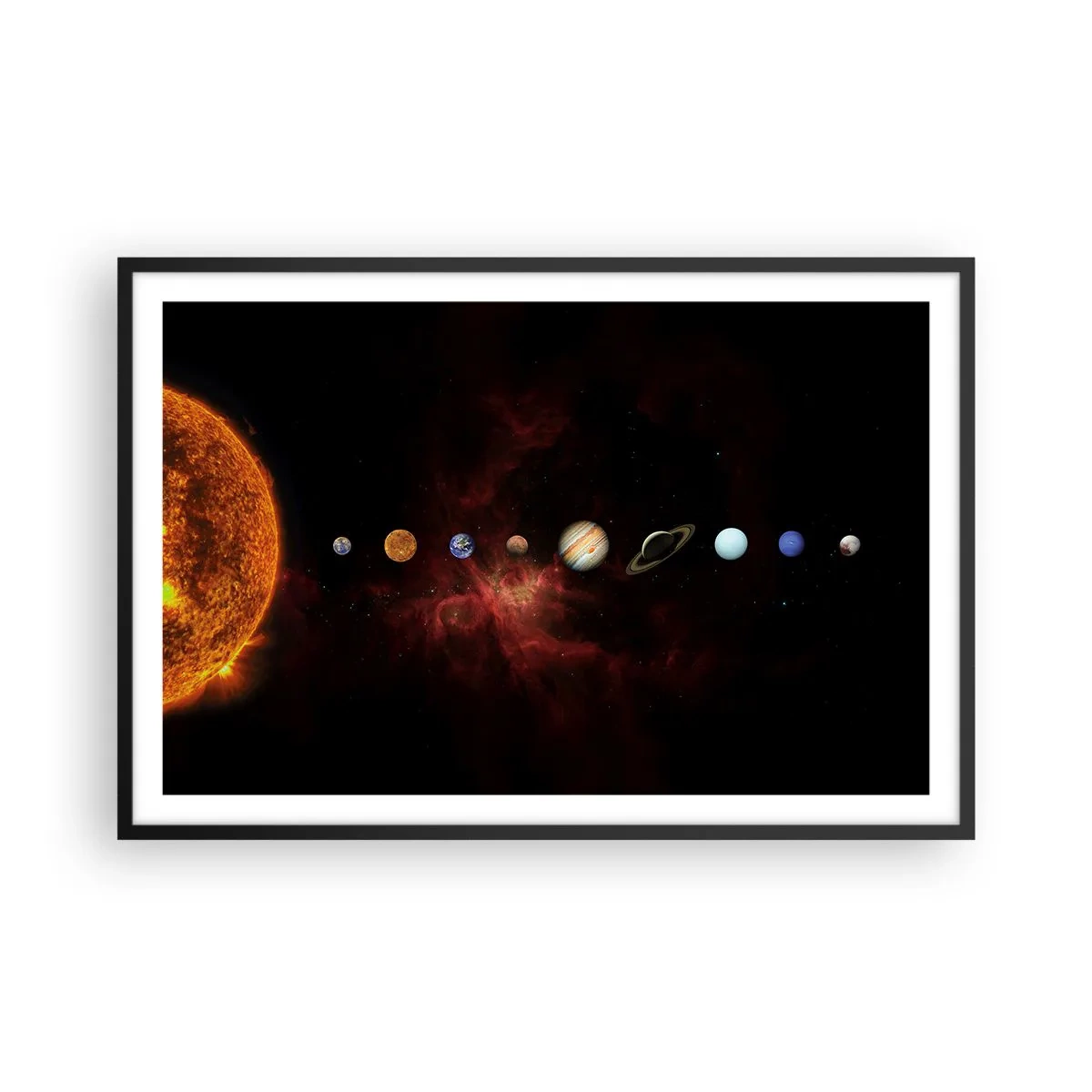 Poster in een zwarte lijst - Onze buurt - 91x61 cm