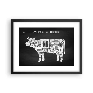 Poster in een zwarte lijst - Slagers ABC - 40x30 cm