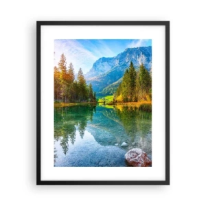 Poster in een zwarte lijst - De zachtheid van de herfst - 40x50 cm