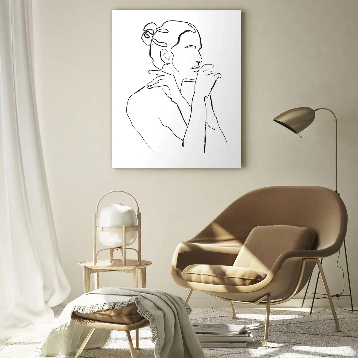 Schilderen op glas - Naakt: een sensueel mysterie - 50x70 cm