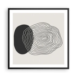 Poster in een zwarte lijst - Duur en spiertrekkingen - 60x60 cm