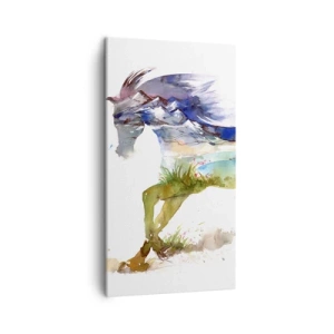 Schilderen op canvas - Van de weide recht naar de hemel - 45x80 cm