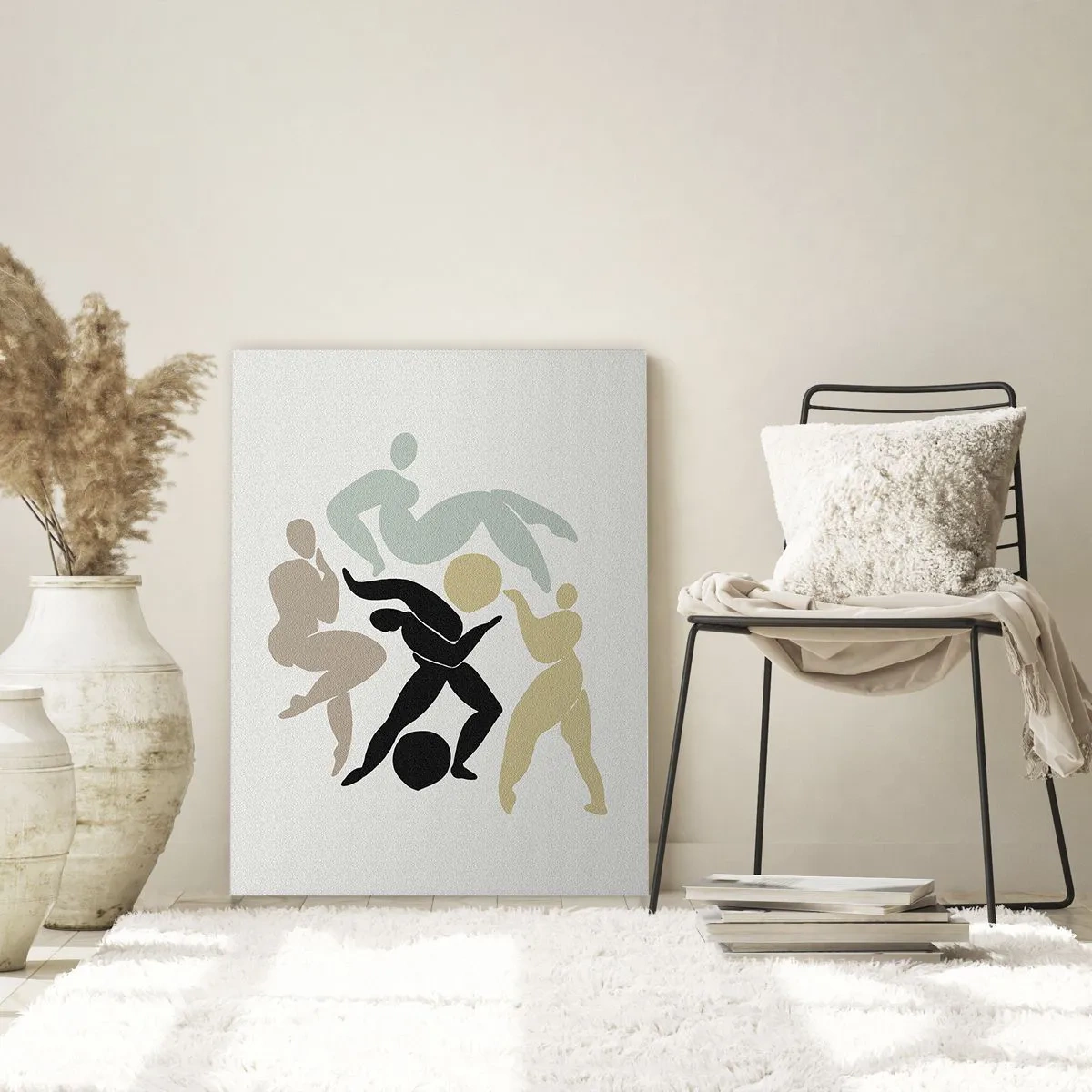 Schilderen op glas - Beweging voor gezondheid en schoonheid - 80x120 cm